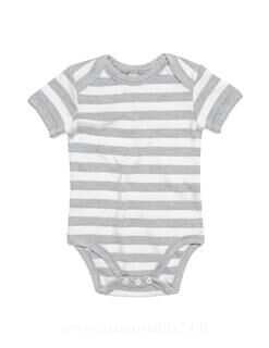 Baby Striped Short Sleeve Bodysuit 4. kuva