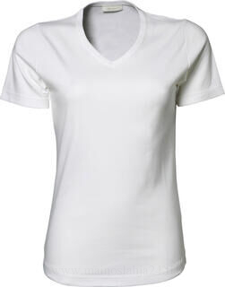 Ladies V-Neck Interlock T-Shirt 7. picture