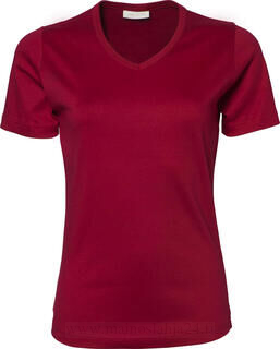 Ladies V-Neck Interlock T-Shirt 5. kuva